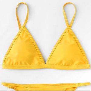 💛Yellow triangle bikini top